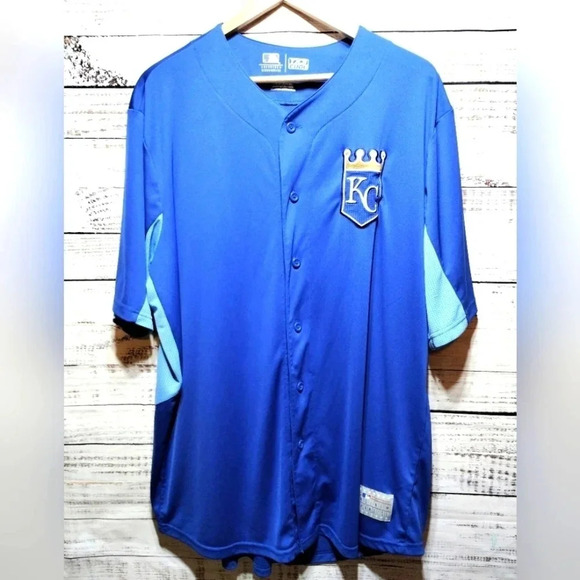 MLB Kansas City Royals Jersey size Mens 2XL‎ Baseball Sports Activewear Athletic - Picture 1 of 7
